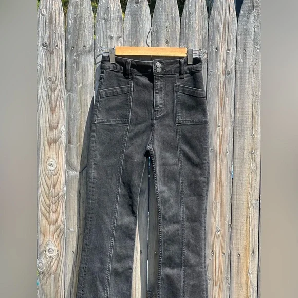 MOTEL Rocks Seam Split Jeans In Black Wash - Picture 4 of 14